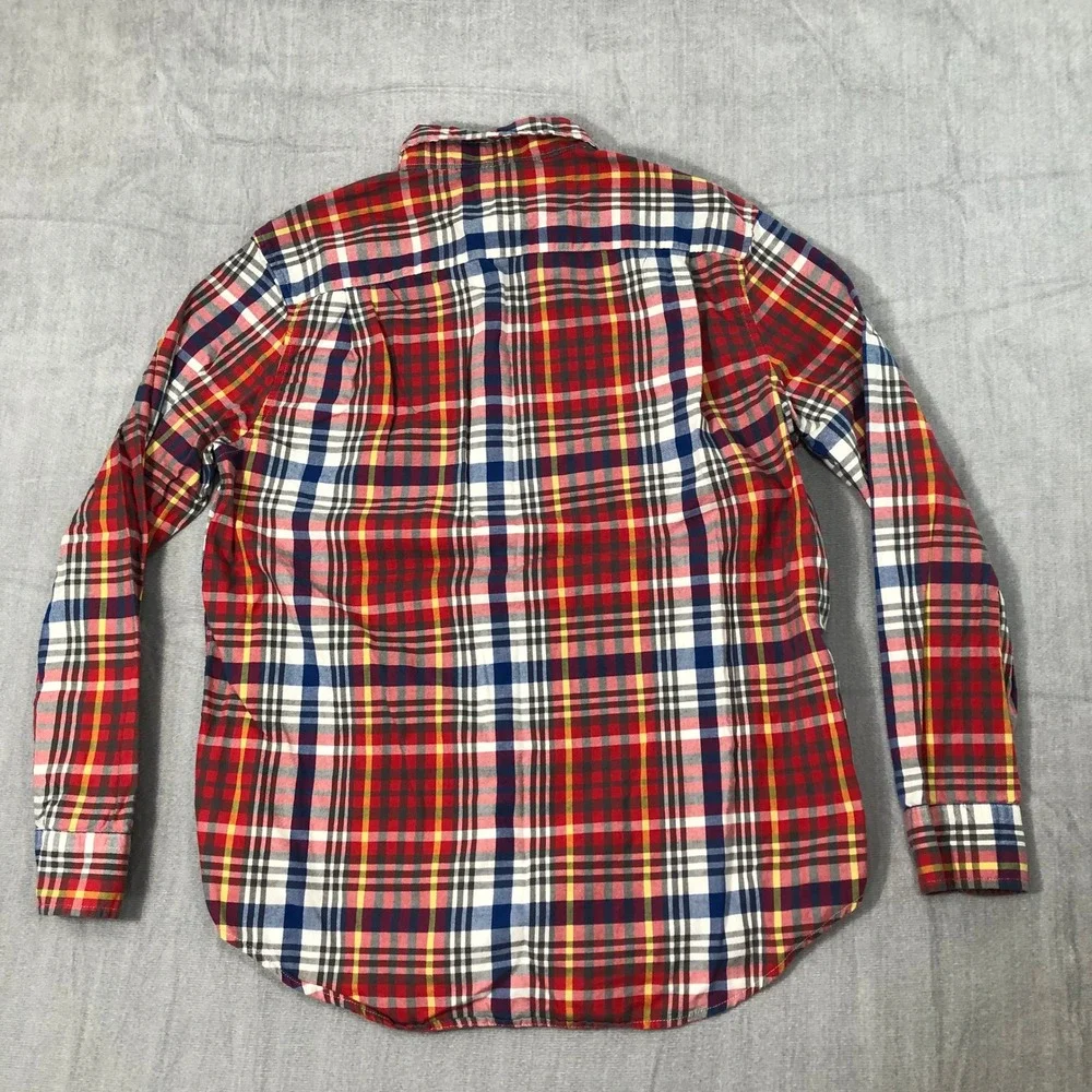 Polo Ralph Lauren Button Up Shirt Boys Large 14-16 Plaid Red Rugged Outdoor